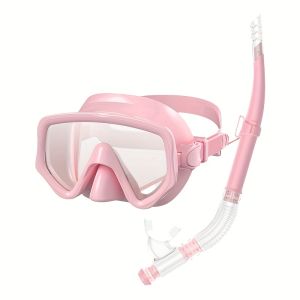 Scuba Diving Mask Snorkel Set For Adults Tempered Glass Professional Panoramic Snorkeling Gear Swimming Training Snorkel Kit