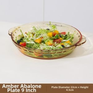 Heat-resistant Glass Baking Dish Plate for Home Oven and Microwave