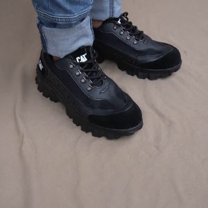 Promo Model Baru Sepatu Safety Boots Pendek Caterpillar Bulldozer Ujung Besi Boot Pendek Septi Keren Kuat Segal medan