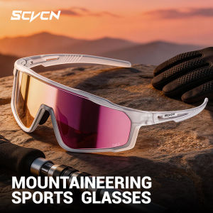 SCVCN UV400 Mountaineering Sunglasses Outdoor Cycling Running Sunglasses Stylish Hiking Driving Sunglasses Casual Sports Glasses