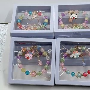 Gelang Kristal Anak / Gelang Manik Manik Karakter Kartun Sanrio / Bracelet Bead Crystall Perhiasan Aksesoris Anak