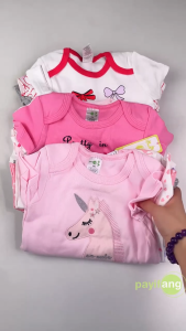 PAYI BABY-5 PIECES Baby Boys Girls Onesies Infant Short Sleeve Romper Bodysuits Soft Cotton Jumpsuit