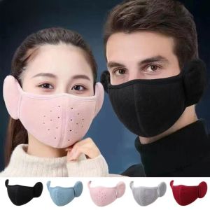 Winter Fleece Earmuffs Windproof Breathable Mask Cover Women Men Warm Mask Anti Freezing Ear Mask Outdoor Sport Cycling Mask