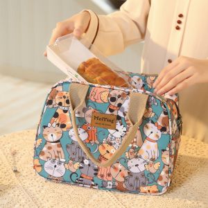 Large Capacity Lunch Box Bag Korean Style Commuter Handbag Waterproof Student Meal Bento Bag Thermal Lunch Bag for Work
