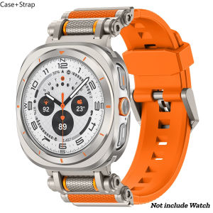 Metal Case+Silicone Strap for Samsung Galaxy Watch Ultra 2025 Hard Alloy Protector Cover for Galaxy Watch Ultra 47mm Sport Band