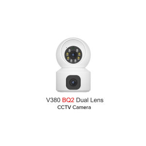 V380 PRO BQ2 Dual Lens CCTV Camera 4MP Dual Camera CCTV Wireless Wifi Connect To Cellphone Indoor CCTV With Audio And Speaker 360° Rotation PTZ Security Surveillance Night Vision Dual Lens With Zoom
