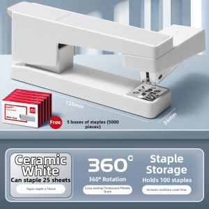 De Li | Deli Rotatable Stapler Heavy Duty Office Supplies Multi Functional Mini Medium Size Stapler for Students Home Use And Business