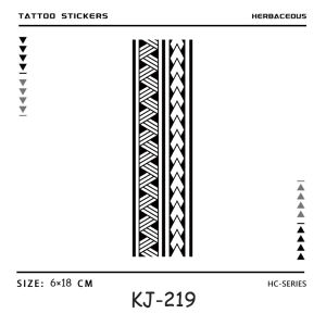 Geometric Herbal Waterproof Temporary Tattoo Stickers Long-lasting Waterproof for One to Two Weeks Suitable For Arm Neck Leg