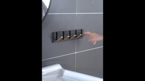 [OKLIFE.SG] Bathroom kitchen row hook living room closet Hook Hook 1-6 hook optional/Creative invisible folding hook