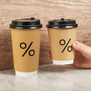 RONGSEN | Disposable Thermal Drink Cups with Lids Double Layer