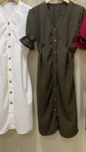 Ami Collection - Dress Summer Button Formal / Dress Button / Formal Dress