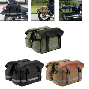 Canvas Rear Saddlebag Waterproof Motorcycle Tail Side Luggage Tool Storage Bags Pannier Saddle Bag For Suzuki/Yamaha/Honda