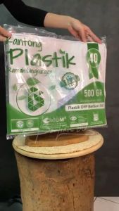 KANTONG Kresek PUTIH Plastik KRESEK RAMAH LINGKUNGAN Uk 40 JUMBO Tebal OXIUM PUTIH 500 Gram PLastik HD BENING  MURAH