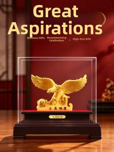 Wealth Attracting Gold-plated Eagle Statue Home/Office Decoration