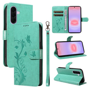 szhaiyu | Leather Wallet Flip Case for Samsung Galaxy A17 A27 A37 A57 A56 A36 A26 A16 A55 A35 A25 A15 A54 Flower Embossed Design