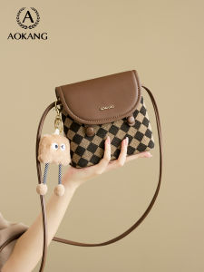 Aokang Womens Shoulder Bag Large Capacity Commuter Mobile Phone Bag Korean Style Single Strap Lock Buckle Soft Fabric Bag