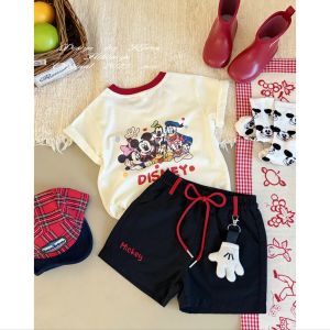 Breathable round Neck Short Sleeve T-Shirt Cartoon Animation Kids Clothing Spring Summer New Style HiHONiYA Casual Cotton Polyester