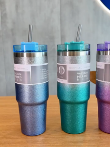 แก้วน้ำเยติ 30oz แก้วเก็บอุณหภูมิ แก้วเก็บความเย็น แก้วน้ำสแตนเลส316 เก็บอุณหภูมิได้นาน มีให้เลือก วัสดุสแตนเลสแท้ สีกากเพชร แถมหลอดมาในตัว สีกากเพชร T01291