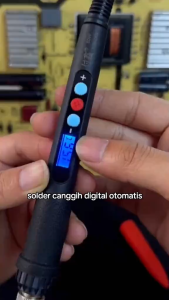HANDSKIT Solder Listrik 90W + Timah + Pasta Solder Dengan 5 Mata Solder LCD Adjustable Temperature
