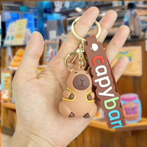 Cute Cartoon Capybara Keychain Pendant Couple Gifts Backpack Car Decorations Soft Rubber Creative Festival Supplies
