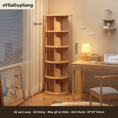 OYIla | Giá Sách Góc Tường Động Có Thể Xoay 360 Độ