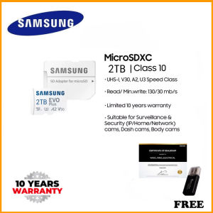 [OFFICIAL PRODUCT]Sansung Evo Plus Micro SD Card 128GB 256GB 512GB 1024GB 2000GB 1TB  read up 100MB/s Class 10 MicroSD Adapter Memory Card