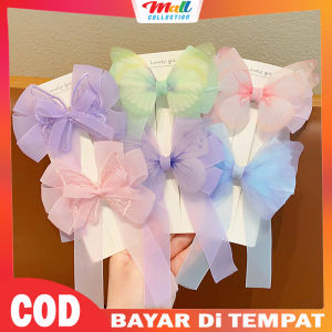 MALL Aksesori Rambut Kupu-Kupu Pastel - Gaya Korea dengan Pita Lucu JPT14