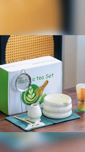 Japanese Tea Sets Traditional Matcha Gift Set Matcha Whisk Spoon Ceramic Matcha Bowl