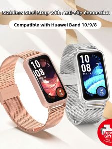 mijobs | Multi-Function Huawei Bracelet Bands Milan Magnetic Metal Buckle Quick-Release Breathable & Skin-Friendly Steel Braided Strap