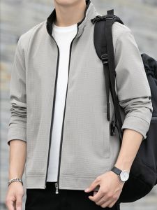 ROMON | Lormen Mens Jacket Spring Autumn Short Thickened Stand Collar Workwear Coat Fashionable Casual Stylish Warmth Outerwear