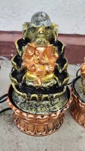 น้ำพูเสริมโชค น้ำพูล้น ลูกแก้วหมูนได้ พระพิฆเนศ พระศิวะ ขนาด 8 นิ้ว พร้อส่งจากไทย