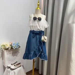 Baju Setelan Rok Anak Perempuan Import Premium 7 8 9 10 11 12 Tahun One Set Gemoy Ootd Korea STEL31