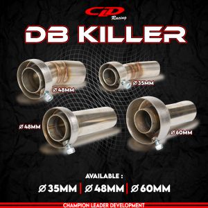 DB Killer Knalpot CLD Racing Model Lurus Bengkok diameter 35 48 60