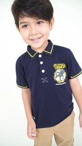 Forest Kids Stretchable Polo T Shirt Boy Kids Collar Tee | Baju Polo T Shirt Budak Lelaki - FK20125