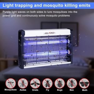 【Ready Stock】LED Bug Zapper Indoor 2 Lamps Enhance Insect Attraction 2500V High-Voltage Electric Mosquito Zapper Fruit Fly Mosquito Moth Gnat Trap Killer Zapper