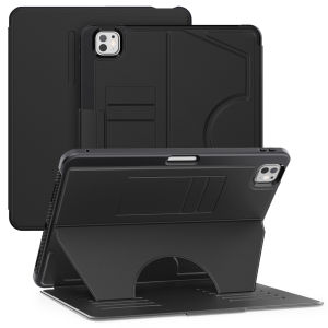 For iPad Pro 11 Pro 13 M4 M5 Folio Flip Stand Case Book Cover With Card Slots & Pencil Holder Built-in Kickstand Holder Support Adsorption on Refrigerator