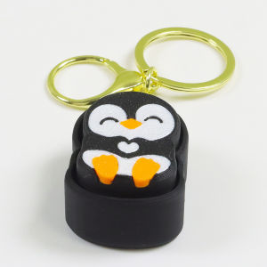 cute penguin pig cat paw lion fidget keyboard clicker finger press button anti Stress Relief keychain adult Anxiety keyring