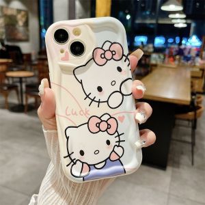 Applicable to Oppo A78 Phone Case A73t New Arrival A1X Hello Kitty A1pro A59 A58x Strap A57 Drop-Resistant A56 A55 All-Inclusive A53 A52 Cute Three-Dimensional Lying Soft Rubber Protective Cover