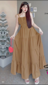 Dress เดรสยาว สายเดี่ยวผูกไหล่ ใส่ยางสม็อคด้านหลัง มีสายผูกเอวและใส่ซิปซ่อนข้าง ผ้าไหมเกาหลี สวยหวาน ใส่ได้ทุกโอกาสคะ ต้องมีกันแน้ววว ผ้าพรีเมี่ยม ของมันต้องมี ชุดดีๆไม่มีไม่ได้แล้ว ช้าหมดน้าา!!!! พร้อมส่ง!!!! PP