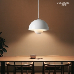 Lindau White & Red Pendant light - Living Room Bedroom - Flowerpot Nordic pendant light | Goldberg Home
