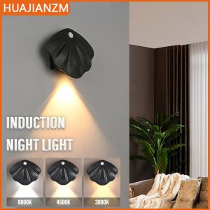 LED Night Light Motion Sensor Light USB Type-C Tricolor Room Decoration Lamp for Corridor staircase led Lamp Sensor Light