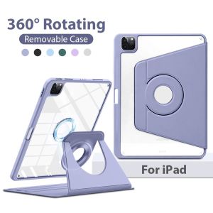 360 Rotation Detachable Magnetic Transparent Case for Huawei MatePad SE 11 2024 AGS6-W09 L09 Stand Case Cover