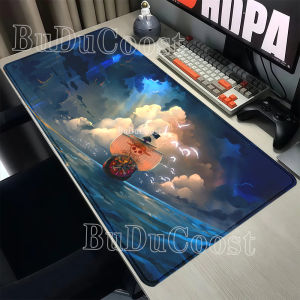 Bandai | Mouse Pad Luffy Roronoa Zoro Anime One Piece XXL Gaming HD Printing Esports Mousepad Keyboard Overlock Offices Non-Slip Desk Mat