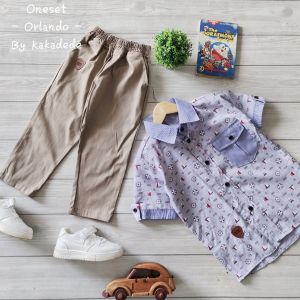 Set Koko Kakadede Setelan Baju Kemeja Anak Laki Laki 2-11th