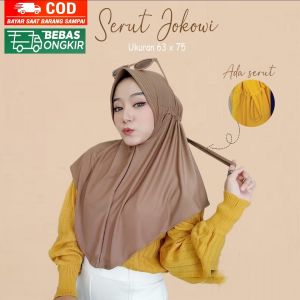 𝐀𝐥𝐦𝐞𝐞𝐫𝐚 - Jilbab Instan Khimar Pet Serut Polos Jokowi Jersey