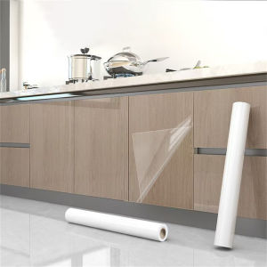 5/8M Kitchen Backsplash Wall Protector Kitchen Oil Proof Wall Sticker Self-Adhesive Film Removable For Cupboard Clear Wallpaper
