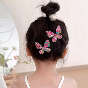 Rhinestone Butterfly Hair Clips Sweet Diamond Hairpin Fashion Hair Accessories