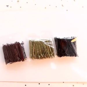 100Pcs Women Black Hair Clip Metal U-Shaped Bobby Pins Wavy Hairpin Barrette Hair Styling Tool Hair Grips Hairstyle Accessories