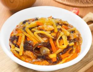 Fish flavored shredded meat at room temperature cooking bag heated and ready to eat topped with rice 600g 1000g     鱼香肉丝