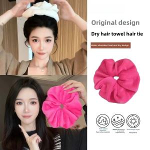 Ultra Large Plush Hair Towel Quick Dry Absorbent Hair Ties Ball Head Accessories Hair Bands Fashionable Korean Style Hair Ornaments